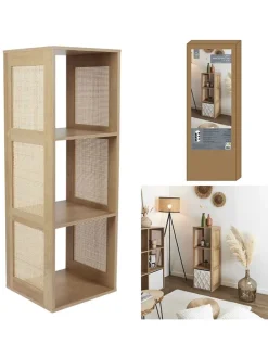 Standregal in Hellbraun - (B)34 x (H)99 x (T)32 cm