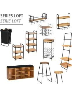 Standregal Loft, Standregal Mod. Loft in Schwarz