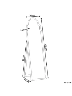 Standspiegel CHATILLON in Gold - (W) 40 x (H) 150 x (L) 60 cm