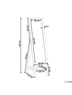 Standspiegel LUISANT in Braun - (W) 40 x (H) 145 x (L) 52 cm
