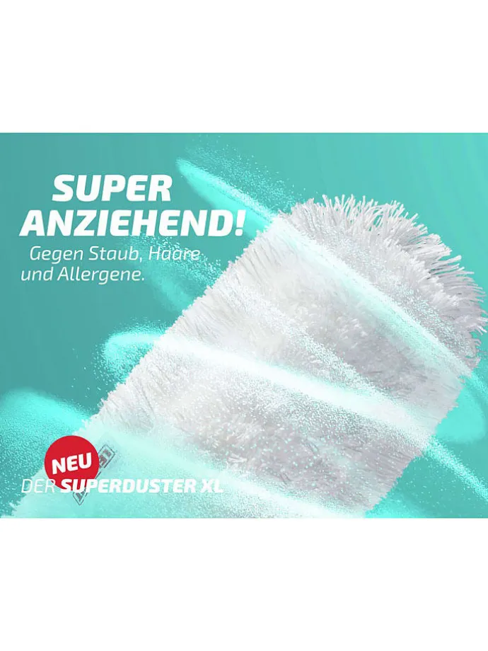 Staubwedel "Superduster XL" in Türkis/ Weiß