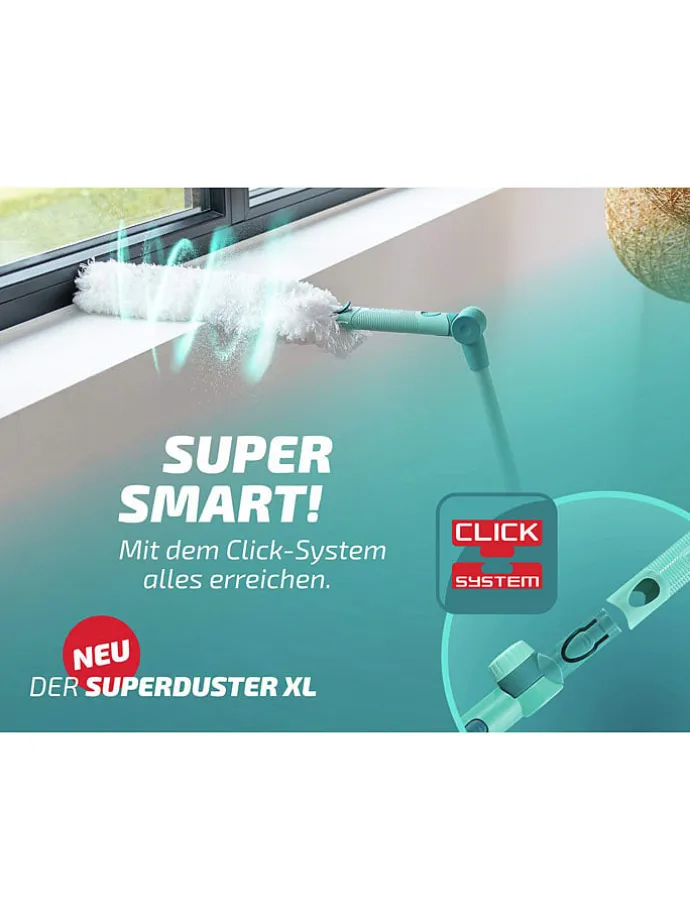 Staubwedel "Superduster XL" in Türkis/ Weiß