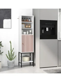 6-stöckig Badezimmerschrank 146cm in Weiß