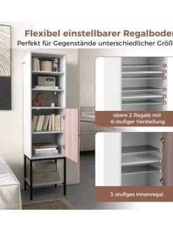 6-stöckig Badezimmerschrank 146cm in Weiß