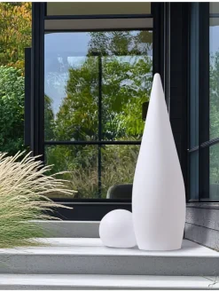 Stehlampe für den Außenbereich VULETAS in Weiß - (W) 27 x (H) 81 x (L) 27 cm