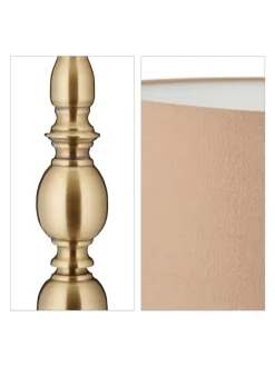 Stehlampe in Beige/ Gold - (H)156 cm