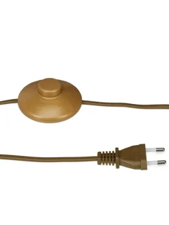 Stehlampe in Beige/ Gold - (H)156 cm