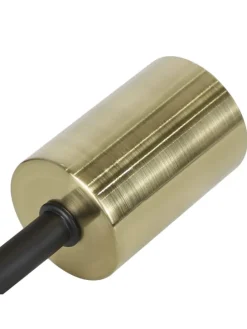 Stehlampe in gold E27 Vintage mit Fußschalter H 157cm