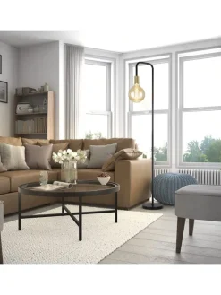 Stehlampe in gold E27 Vintage mit Fußschalter H 157cm