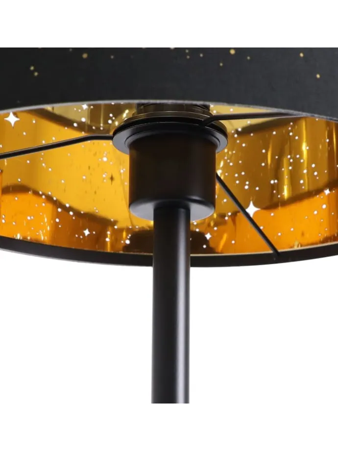 Stehlampe in schwarz E27 H 144cm Sternenhimmel Design