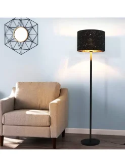 Stehlampe in schwarz E27 H 144cm Sternenhimmel Design