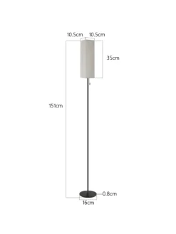 Stehlampe in weiß 1-flammige Eckig dimmbar B 10.5cm