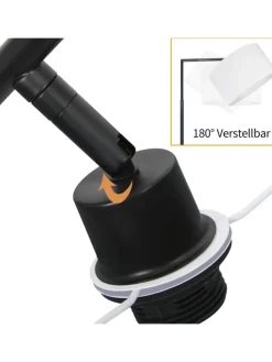 Stehlampe in weiß H 162cm 1-flammige E27 schwenkbar 180°