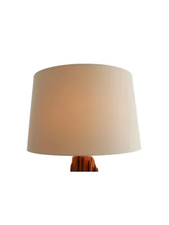 Stehleuchte 175 cm handgefertigt aus Treibholz Natur mit Leinenschirm in Weiß