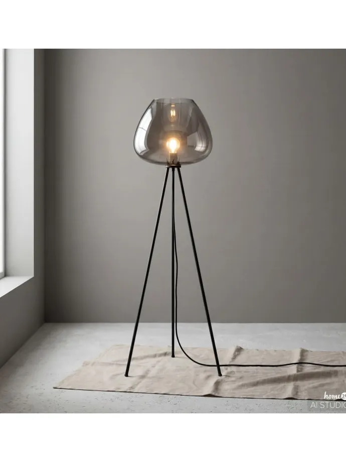 Stehleuchte ARA in Grau / Schwarz