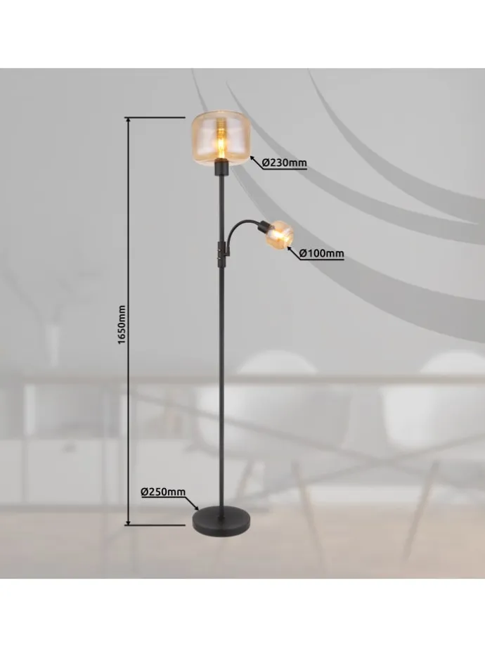Stehleuchte "GIUSEPPE" in black