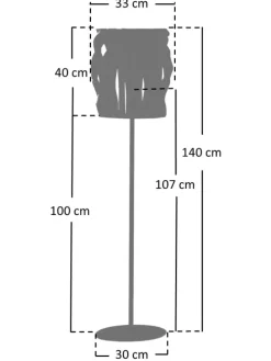 Stehleuchte handgefertigt Treibholz, Metallgestell Schirm Fackeloptik in Natur