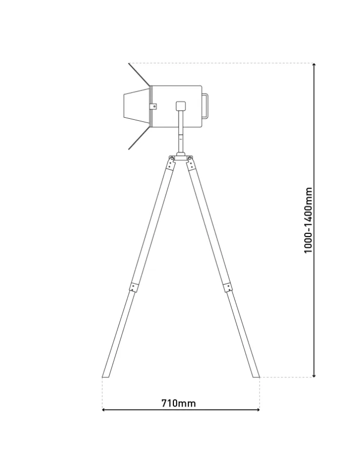 Stehleuchte "HOLLY" in natur dunkel - (L)56.5 cm x (B)56.5 cm x (H)100 cm