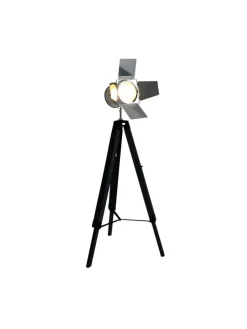 Stehleuchte "HOLLY" in schwarz - (L)56.5 cm x (B)56.5 cm x (H)100 cm