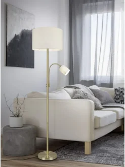 Stehleuchte HOTEL in messingfarbig