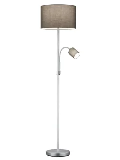 Stehleuchte HOTEL in Nickel matt / grau