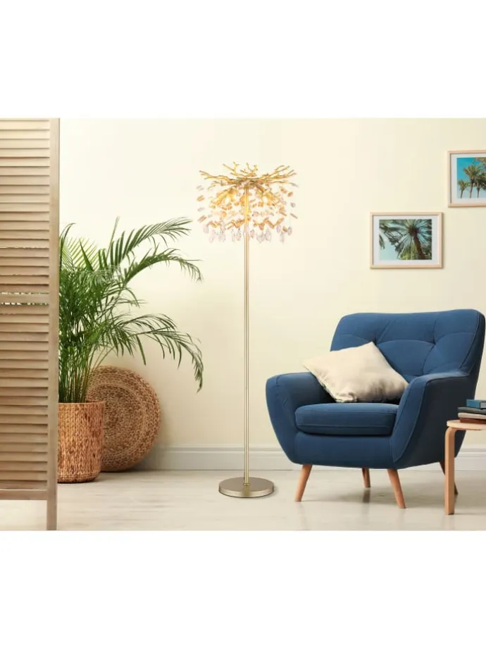 Stehleuchte "QUEENA" in gold