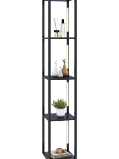 Stehleuchte Regal in Schwarz