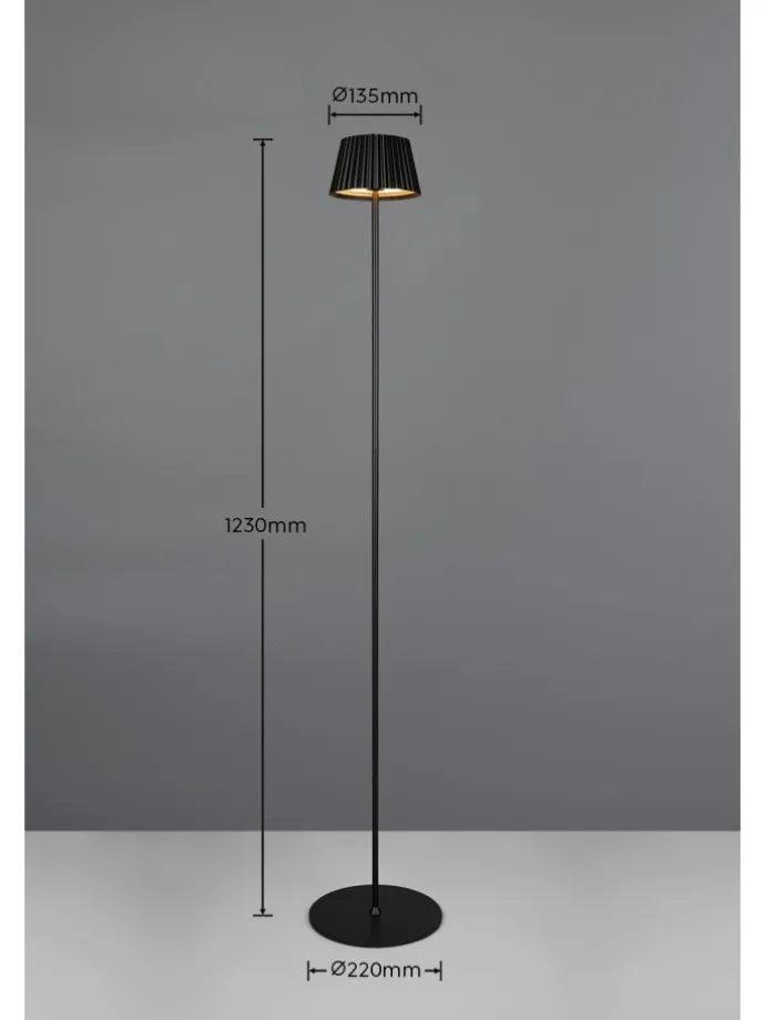 Stehleuchte SUAREZ in schwarz matt