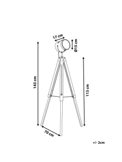 Stehleuchten ALZETTE in Weiß/Silber - (W) 70 x (H) 143 x (L) 70 cm