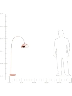 Stehleuchten CANDELLA in Kupfer - (W) 35 x (H) 158 x (L) 65 cm