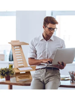 Stehpult Aufsatz in Natur - (B)80 x (H)77,5 x (T)57 cm