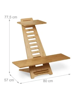 Stehpult Aufsatz in Natur - (B)80 x (H)77,5 x (T)57 cm