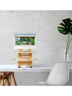 Stehschreibtisch Aufsatz in Natur - (B)60 x (H)61 x (T)61 cm