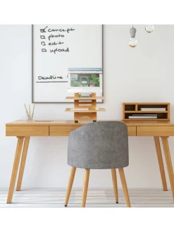 Stehschreibtisch Aufsatz in Natur - (B)60 x (H)61 x (T)61 cm