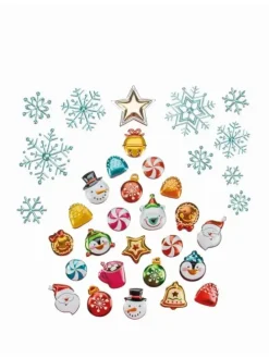 Sticker-Adventskalender | Metallic-Look, VE: 6