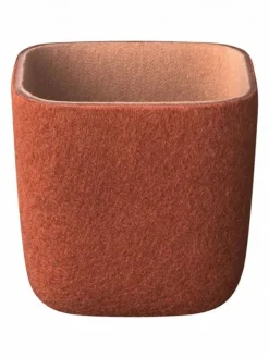 Stiftebecher "Herba" in Braunrot - (B)10 x (H)10 x (T)10 cm