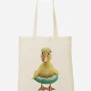 Stoffbeutel "Duck Bouee" in Creme/ Bunt - (B)36 x (H)43 cm