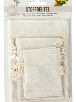 Stoffbeutel in Natur - 6 Stück