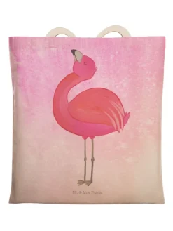 Stofftragetasche Flamingo Stolz ohne Spruch in Aquarell Pink