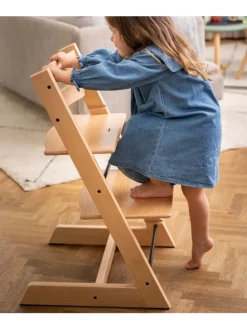 Stokke® Tripp Trapp Hochstuhl Natural inkl. Babyset in Braun ab 0 Monate