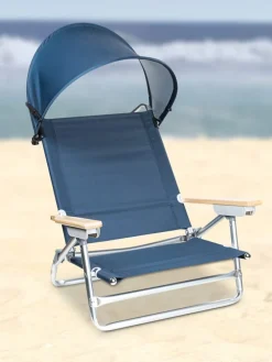 Strandklappstuhl in Blau - (B)78 x (H)77 x (T)64,5 cm