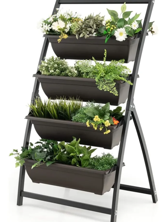 4-stufig Hochbeet in Braun