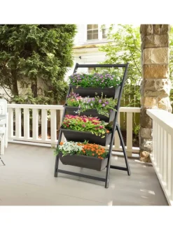 4-stufig Hochbeet in Braun