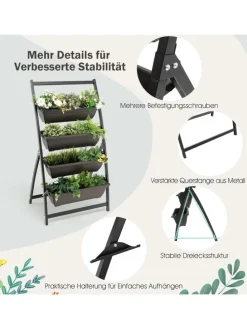 4-stufig Hochbeet in Braun