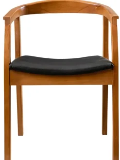 Stuhl "Albero" in Hellbraun/ Schwarz - (B)50 x (H)70 x (T)53 cm