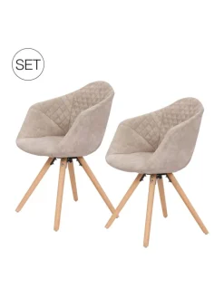 Stuhl Chadwick 2erSet in weiß - creme