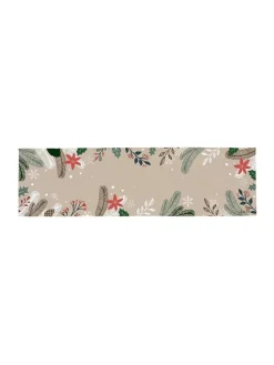 table runner Tischläufer "Frosted Branches" in Beige/ Bunt - (L)140 x (B)40 cm