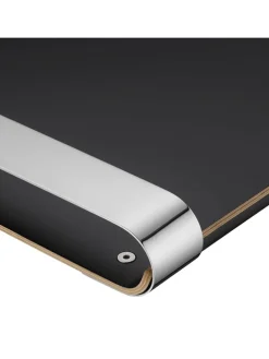 Tablett ''Club'' in Schwarz/ Silber - (L)54 x (B)32 cm