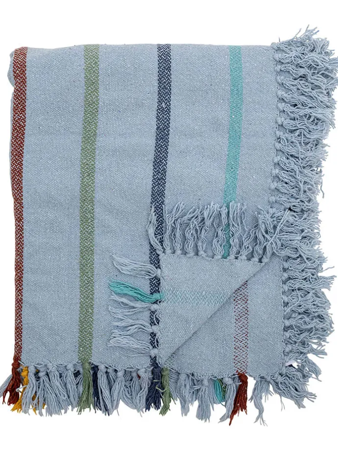 Tagesdecke ''Frey'' in Hellblau - (L)160 x (B)130 cm