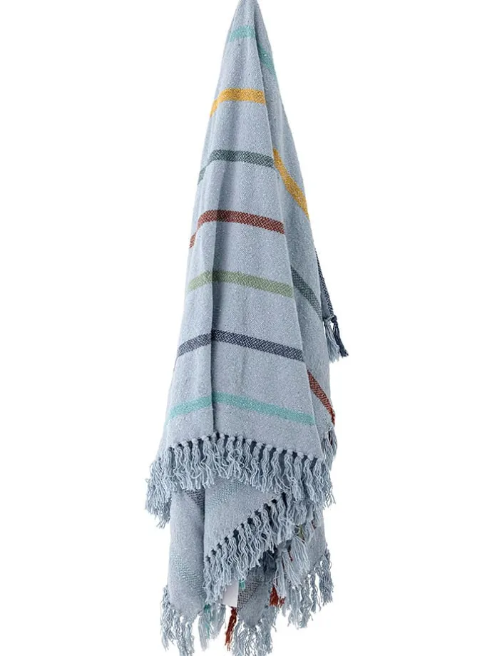 Tagesdecke ''Frey'' in Hellblau - (L)160 x (B)130 cm